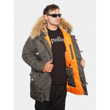 Парка Аляска Apolloget HUSKY II, Capers/Orange