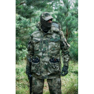 Куртка мембранная Garsing ПАНЦИРЬ на флисе, GSG-14, Atacs-FG