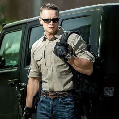 Рубашка Dragon Tooth ZR Collar Shirt Long Sleeve G6, Grey