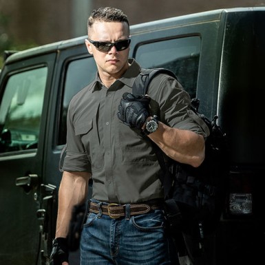 Рубашка Dragon Tooth ZR Collar Shirt Long Sleeve G6,  Dark Green