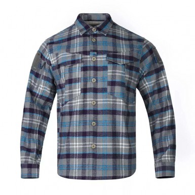 Рубашка Emerson Blue Label Longicorn Flannel Shirt Blue Gray Grid