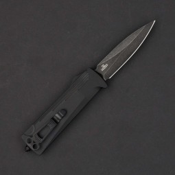 Нож автоматический  Daggerr Кощей All Black, сталь D2, рукоять алюминий черный
