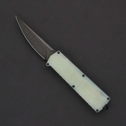 Нож автоматический  Daggerr Кощей Kwaiken, сталь D2, рукоять алюминий/G10 св.зеленый