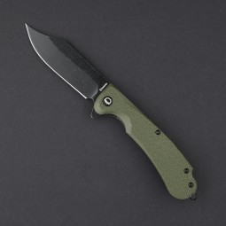 Нож складной Daggerr Powie DL BW, сталь 8Cr14MoV, рукоять FRN (Арм. нейлон) олива