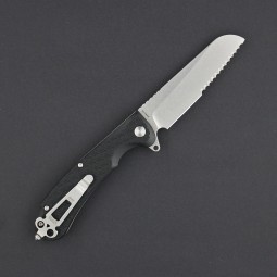 Нож складной Daggerr Smoke Eater DL серрейтор SW, сталь 8Cr14MoV, рукоять FRN черный