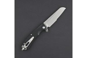 Нож складной Daggerr Smoke Eater DL серрейтор SW, сталь 8Cr14MoV, рукоять FRN черный