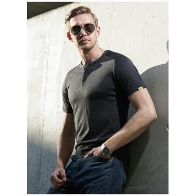 Футболка Dragon Tooth YY Pro Merino Henry Collar T-Shirt, Dark Grey, DT22-TS005