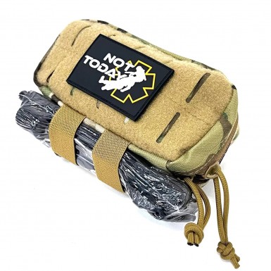 Аптечка индивидуальная укомплектованная Not Today для остановки кровотечения, Multicam Аптечка индивидуальная укомплектованная Not Today для остановки кровотечения, Multicam